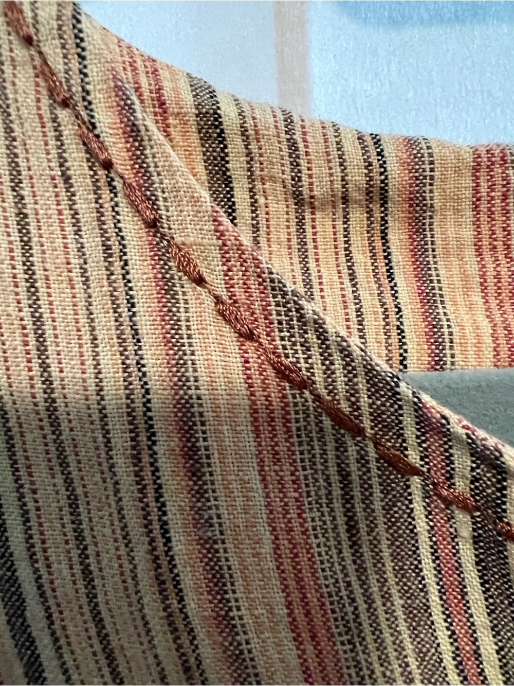 Garnet Hill Sleeveless Striped Linen-Blend dress - Picture 4 of 11